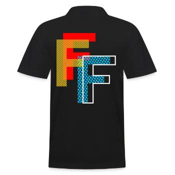 Das F - Männer Poloshirt - Schwarz - Hinten - Kai (181cm)