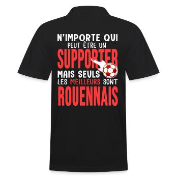 Rouen foot supporter football rouennais - Polo Homme - noir - Dos - Kai (181cm)