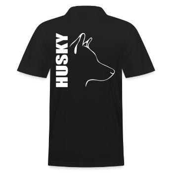 HUSKY PROFILE - Men's Polo Shirt - black - Back - Kai (181cm)