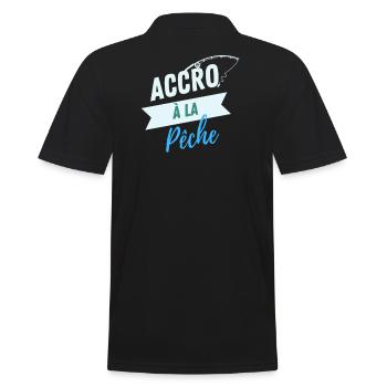 Accro à la pêche - Polo Homme - noir - Dos - Kai (181cm)