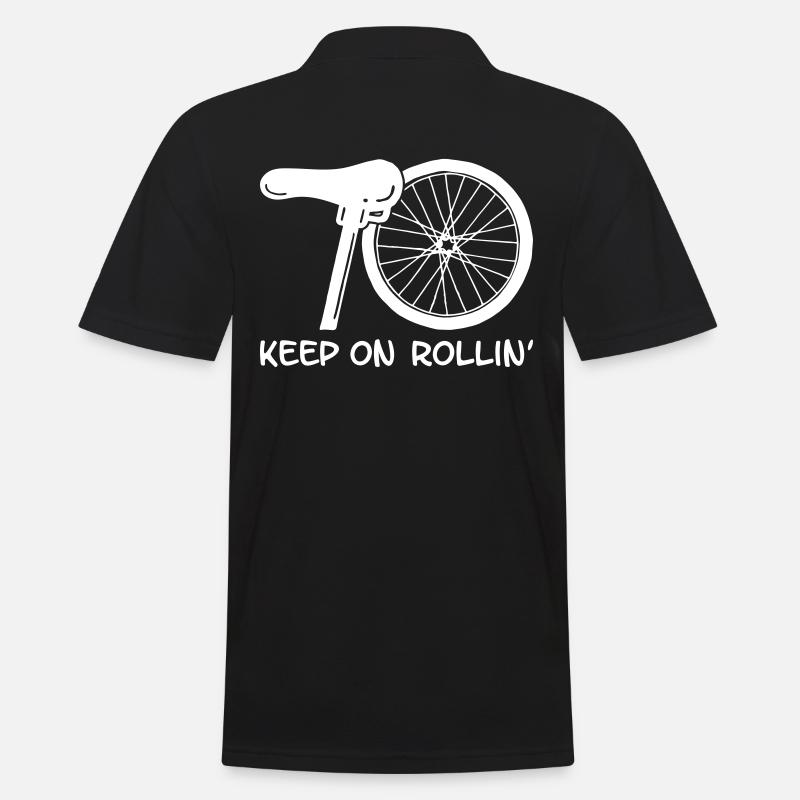 70 - keep on rollin' (white) - Polo Homme - noir
