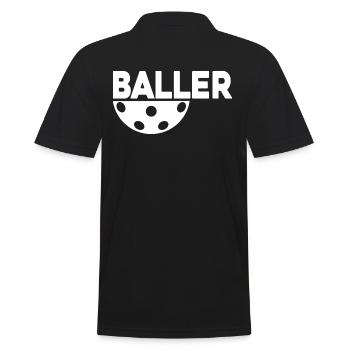 Floorball FLOORBALLplayer floorballer FLOORBALL - Men's Polo Shirt - black - Back - Kai (181cm)