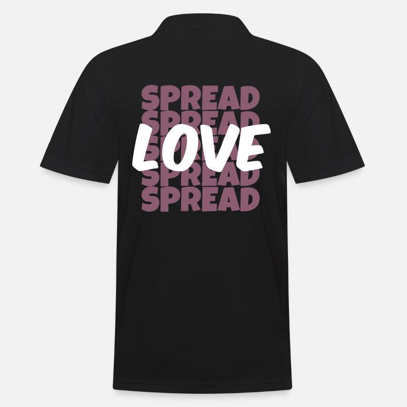 Conception de chemise Spread Love - Polo Homme - noir