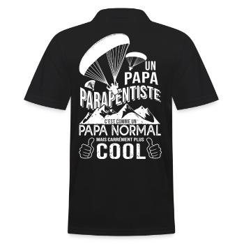 Gleitschirm Geschenk Papa Gleitschirm Geburtstag - Männer Poloshirt - Schwarz - Hinten - Kai (181cm)