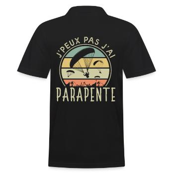J'peux pas j'ai parapente sport parapentiste - Polo Homme - noir - Dos - Kai (181cm)