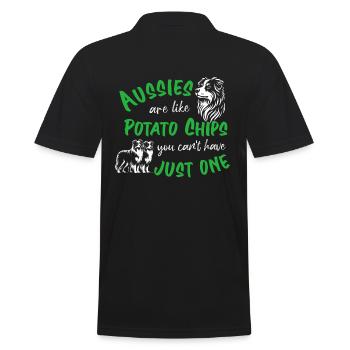 Les Australiens sont comme des croustilles - vertes - Polo Homme - noir - Dos - Kai (181cm)
