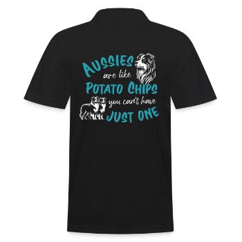 Les Australiens sont comme des croustilles - turquoise - Polo Homme - noir - Dos - Kai (181cm)