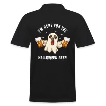 HALLOWEEN BEER - Men's Polo Shirt - black - Back - Kai (181cm)