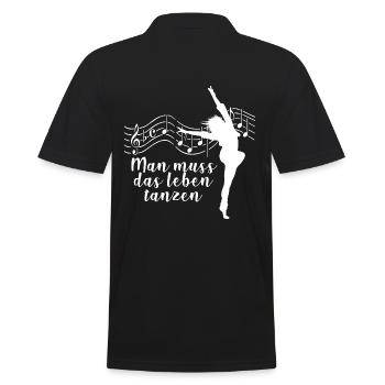 Cadeau de musique danse danseuse vie - Polo Homme - noir - Dos - Kai (181cm)
