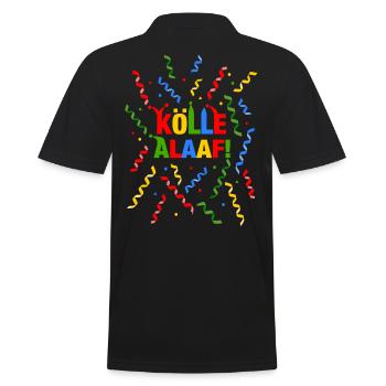 Kölle Alaaf Luftschlangen Karneval Kostüm Köln - Männer Poloshirt - Schwarz - Hinten - Kai (181cm)