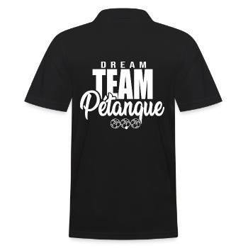 dream team pétanque bouliste joueurs petanque - Polo Homme - noir - Dos - Kai (181cm)