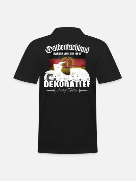 Simson Schwalbe - DEKORATIEF - DDR Ostdeutschland - Männer Poloshirt - Schwarz
