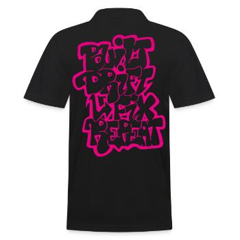 Built Drift Fix Repeat 03 - Men's Polo Shirt - black - Back - Kai (181cm)