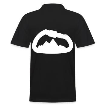 Karabiner Motiv für Kletterer und Bergsteiger - Männer Poloshirt - Schwarz - Hinten - Kai (181cm)