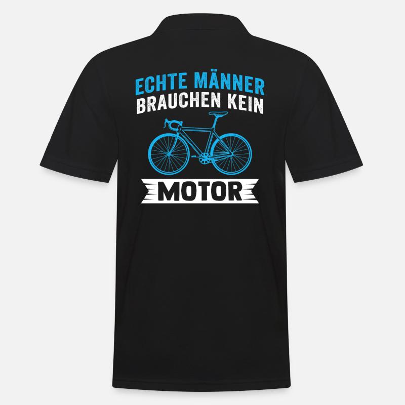 Echte Männer Brauchen Kein Motor - Männer Poloshirt - Schwarz