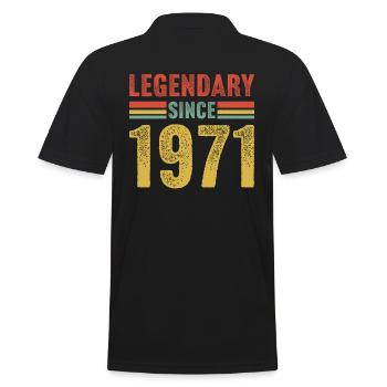 Legendary since 1971 - Men's Polo Shirt - black - Back - Kai (181cm)