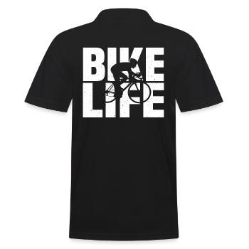 bike life bike life - Men's Polo Shirt - black - Back - Kai (181cm)