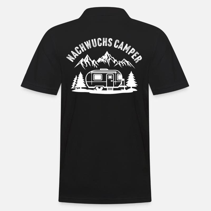 Nachwuchs Camper - Männer Poloshirt - Schwarz