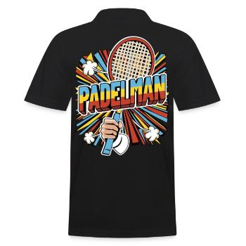 PADELMAN - Männer Poloshirt - Schwarz - Hinten - Kai (181cm)
