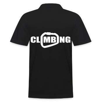 Karabiner Motiv für Kletterer und Bergsteiger - Männer Poloshirt - Schwarz - Hinten - Kai (181cm)