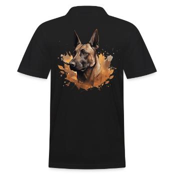 Belgian Shepherd Malinois - Men's Polo Shirt - black - Back - Kai (181cm)