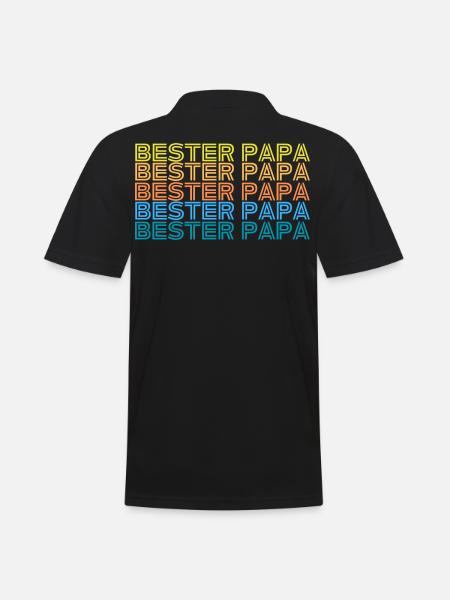Bester Papa - Männer Poloshirt - Schwarz