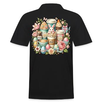 Amateurs de café de Pâques Café de lapin de Pâques - Polo Homme - noir - Dos - Kai (181cm)