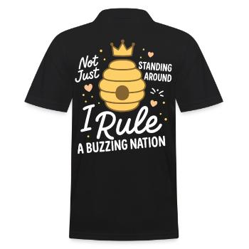 Pas seulement rester là, je dirige une nation en effervescence - Polo Homme - noir - Dos - Kai (181cm)