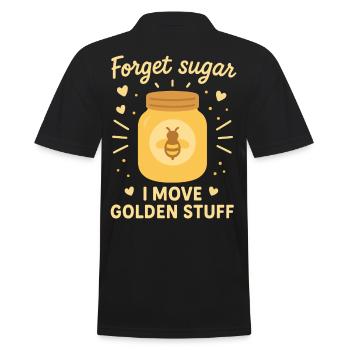 Bienen Honig Imker Lustige Vergiss Zucker Spruch - Männer Poloshirt - Schwarz - Hinten - Kai (181cm)