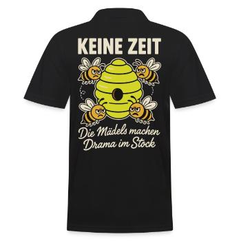 Abeilles, apiculteurs, pas le temps, les filles font du théâtre - Polo Homme - noir - Dos - Kai (181cm)