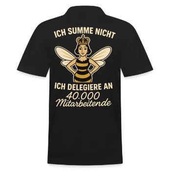 bees beekeeper honey I don't buzz but lead - Men's Polo Shirt - black - Back - Kai (181cm)