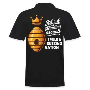 Pas seulement rester là, je dirige une nation en effervescence - Polo Homme - noir - Dos - Kai (181cm)