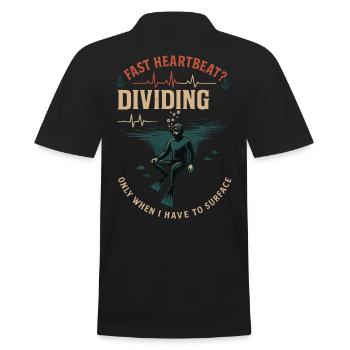 Fast Heartbeat Dividing Diving Ocean - Men's Polo Shirt - black - Back - Kai (181cm)