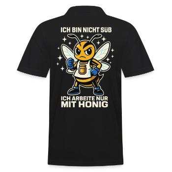 Bienen Imker Ich Bin Nicht Süß Honig - Männer Poloshirt - Schwarz - Hinten - Kai (181cm)