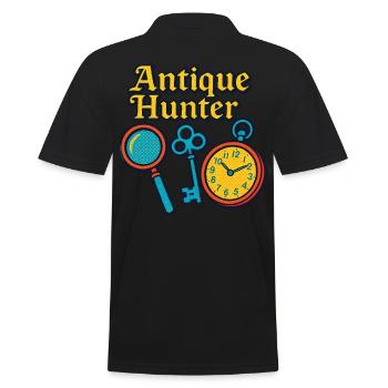 Chasseur antique Brocante Marché Rétro de collection - Polo Homme - noir - Dos - Kai (181cm)