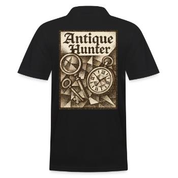 Antique Hunter Vintage Flohmärkte Kunst - Männer Poloshirt - Schwarz - Hinten - Kai (181cm)