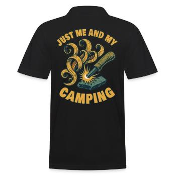 Seuls moi et mon préparateur de camping survivons - Polo Homme - noir - Dos - Kai (181cm)