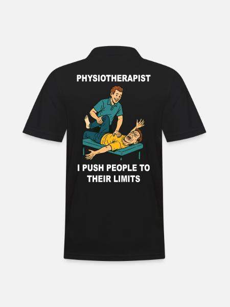 Physiotherapy Funny Physiotherapist Saying - Men's Polo Shirt - black