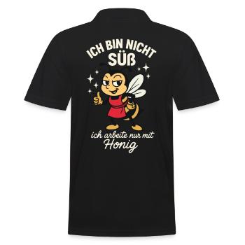 abeilles apiculteur je ne suis pas sucré chérie - Polo Homme - noir - Dos - Kai (181cm)