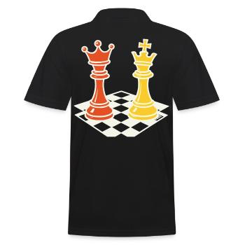 Joueur d’échecs Jeu de société Hommes Femmes - Polo Homme - noir - Dos - Kai (181cm)