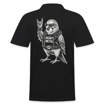 Heavy Metal Rock Musique Perruche Drôle - Polo Homme - noir - Dos - Kai (181cm)