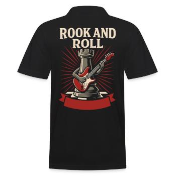 Joueur d’échecs Rook And Roll Funny Chess Club - Polo Homme - noir - Dos - Kai (181cm)