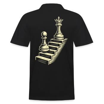 Joueur d’échecs pion à dames Journey - Polo Homme - noir - Dos - Kai (181cm)