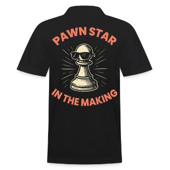 Bauernstar Im Entstehen Schachspieler-liebhaber - Männer Poloshirt - Schwarz - Hinten - Kai (181cm)