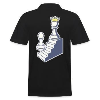 Joueur d’échecs pion à dames Journey - Polo Homme - noir - Dos - Kai (181cm)