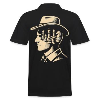 Schachspieler Geist Brettspiel Männer Frauen - Männer Poloshirt - Schwarz - Hinten - Kai (181cm)