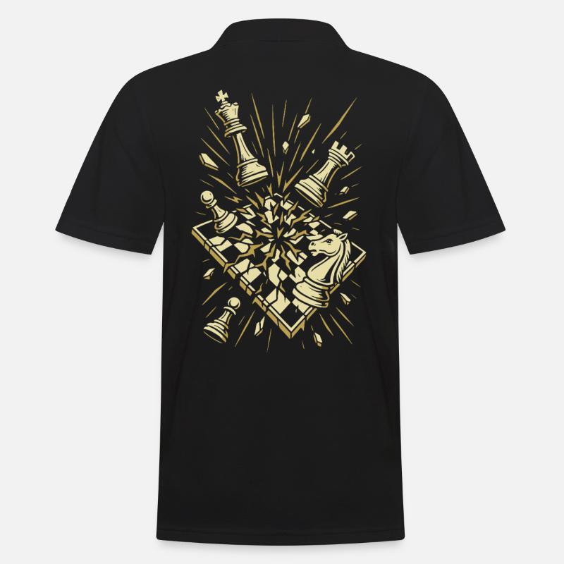 Chess Explosion Masterpiece - Men's Polo Shirt - black