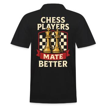 Joueur d’échecs échec et mat Meilleur humour échec et mat - Polo Homme - noir - Dos - Kai (181cm)