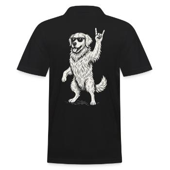Drôle de chien Rock Musique Heavy Metal Labrador - Polo Homme - noir - Dos - Kai (181cm)