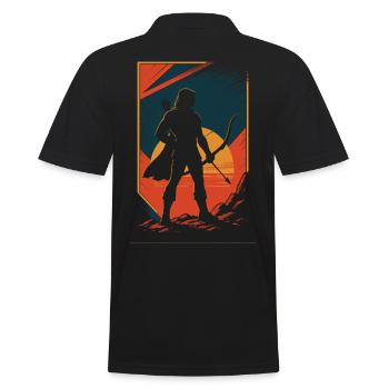 Archery Archer Sunset - Men's Polo Shirt - black - Back - Kai (181cm)